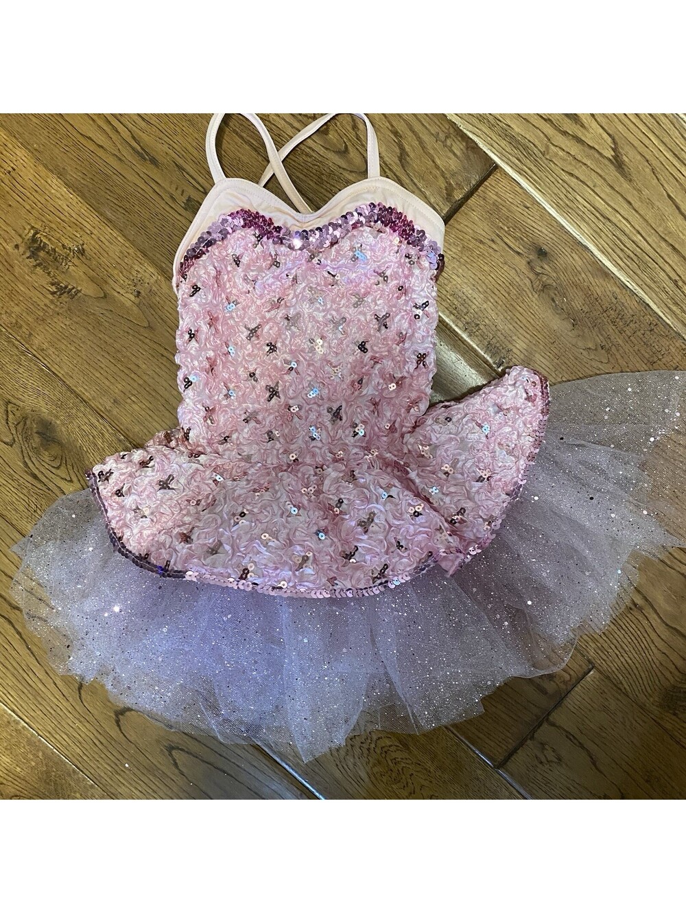 Weissman (SC) Small Child Pink Sequined Tutu Ballet Jazz Dance Costume #64830